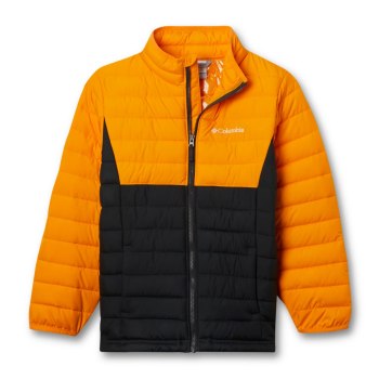 Columbia Jas Jongens, Powder Lite DonkerGrijs Oranje, 38UETDRBF